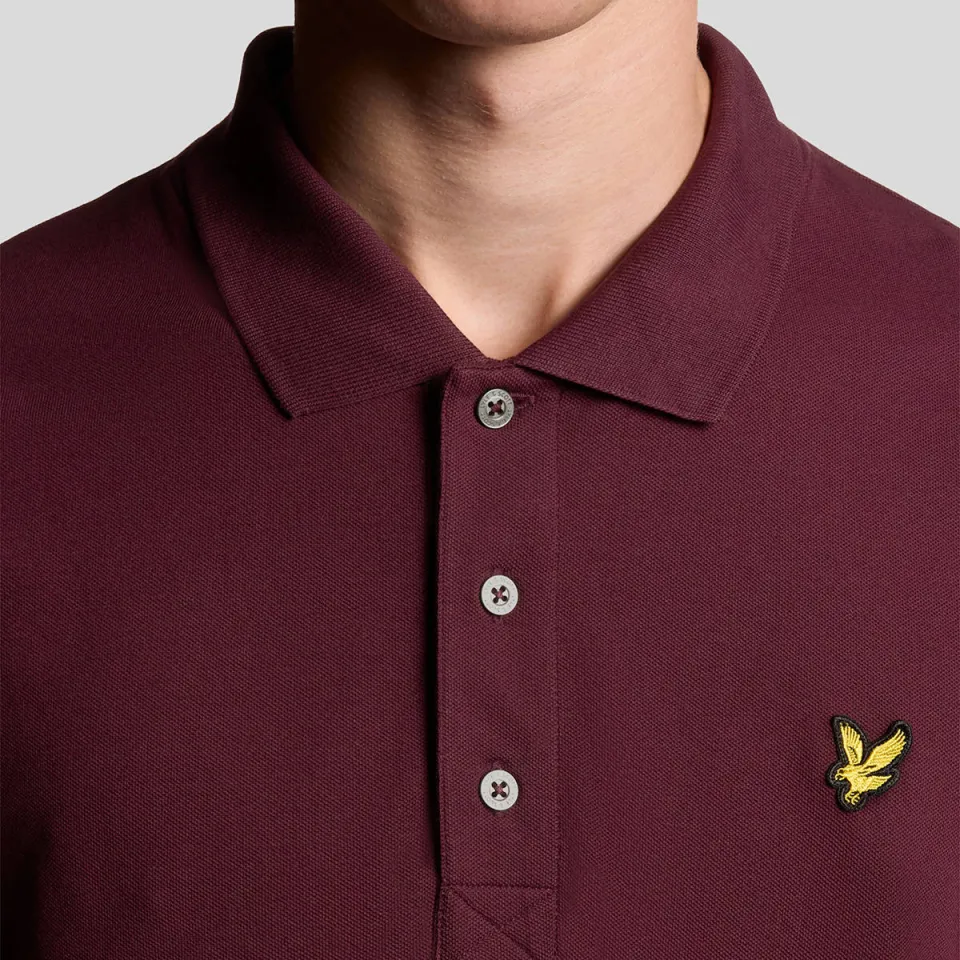 Lyle & Scott regular fit polo - bordeauxrood, foto 4