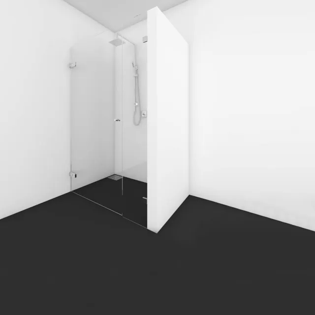 Van Rijn Nisdeur vast deel Van Rijn Products GL12 200x100 cm Chroom