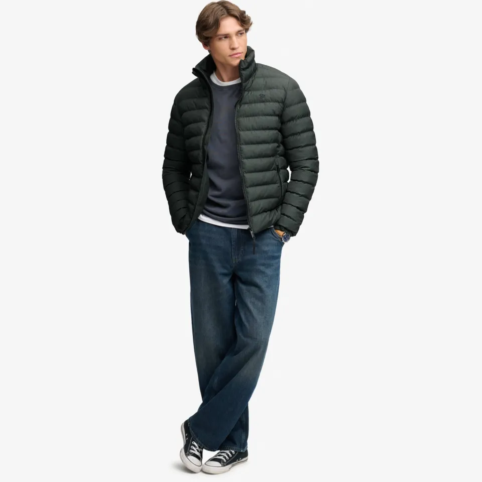 Superdry Fuji gewatteerde winterjas donkergroen