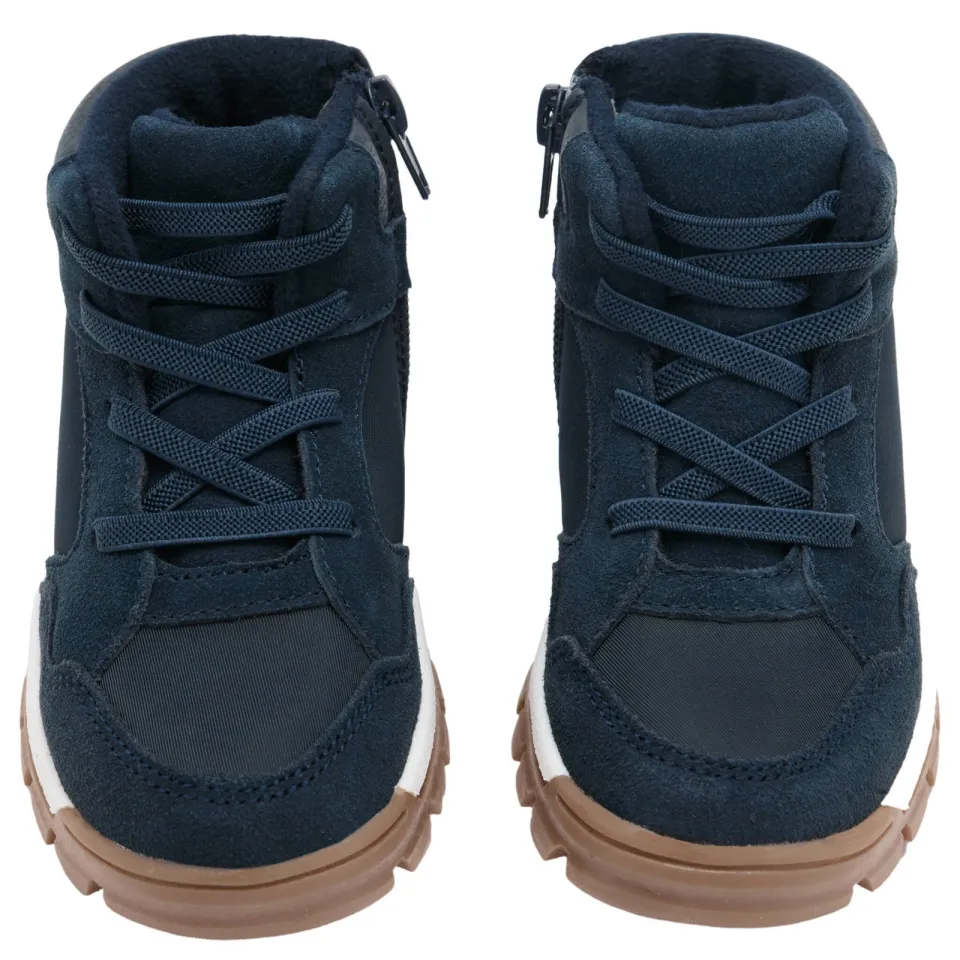 Mango Kids leren enkelboots met profielzool - donkerblauw, foto 3