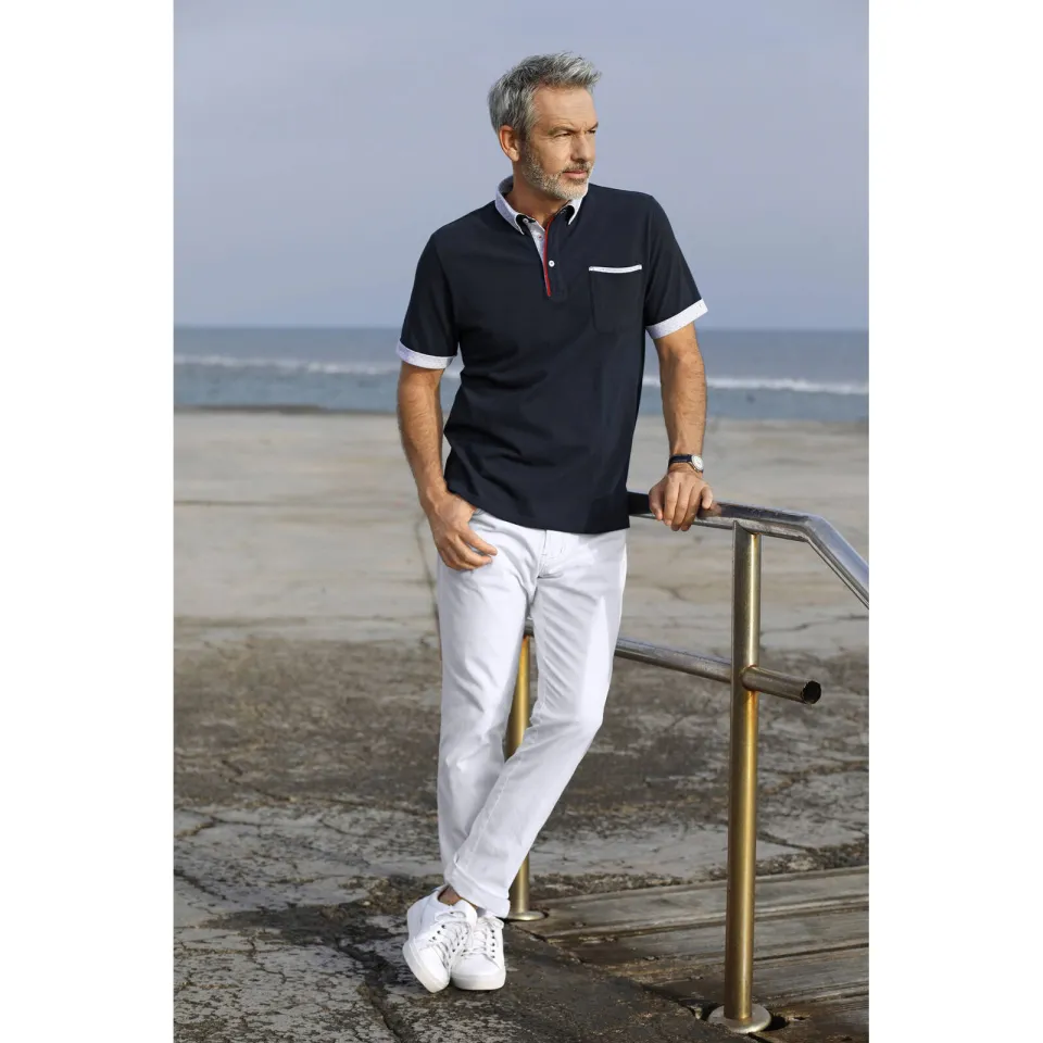 Babista regular fit polo FIOREZZENTO donkerblauw, foto 3