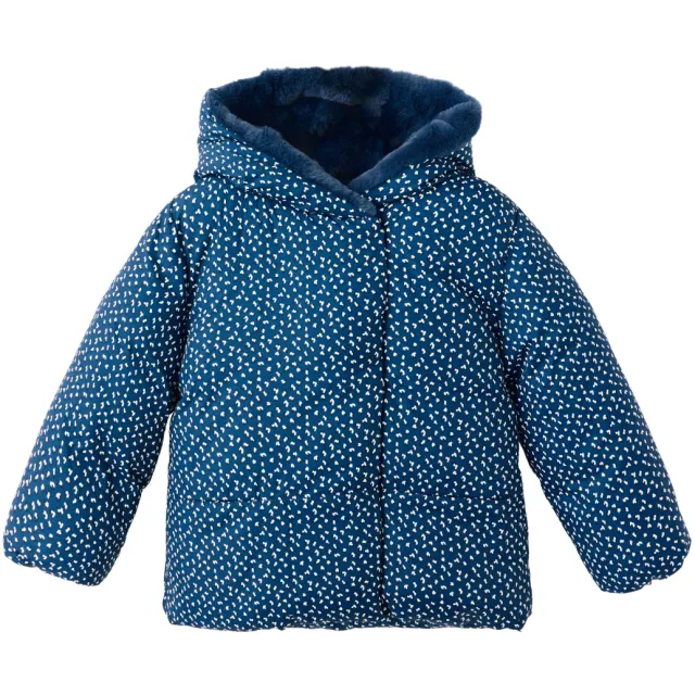 Mango gewatteerde winterjas blauw