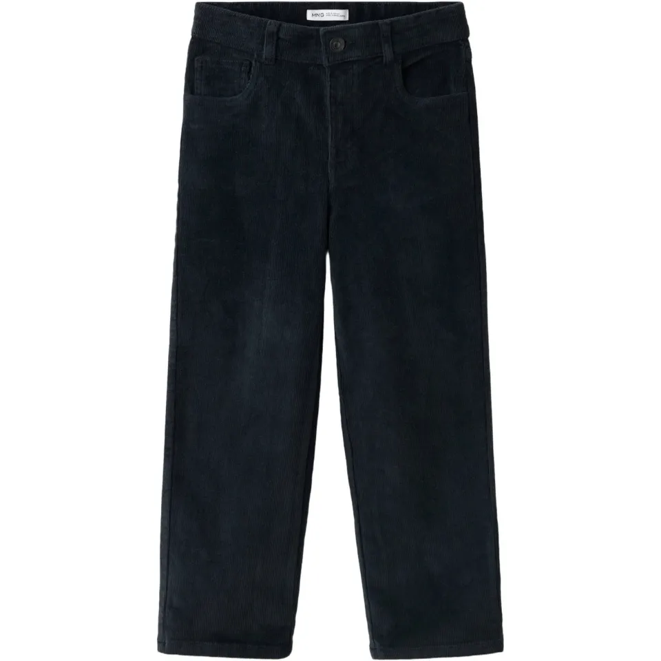 Mango Kids corduroy casual broek antraciet, foto 2