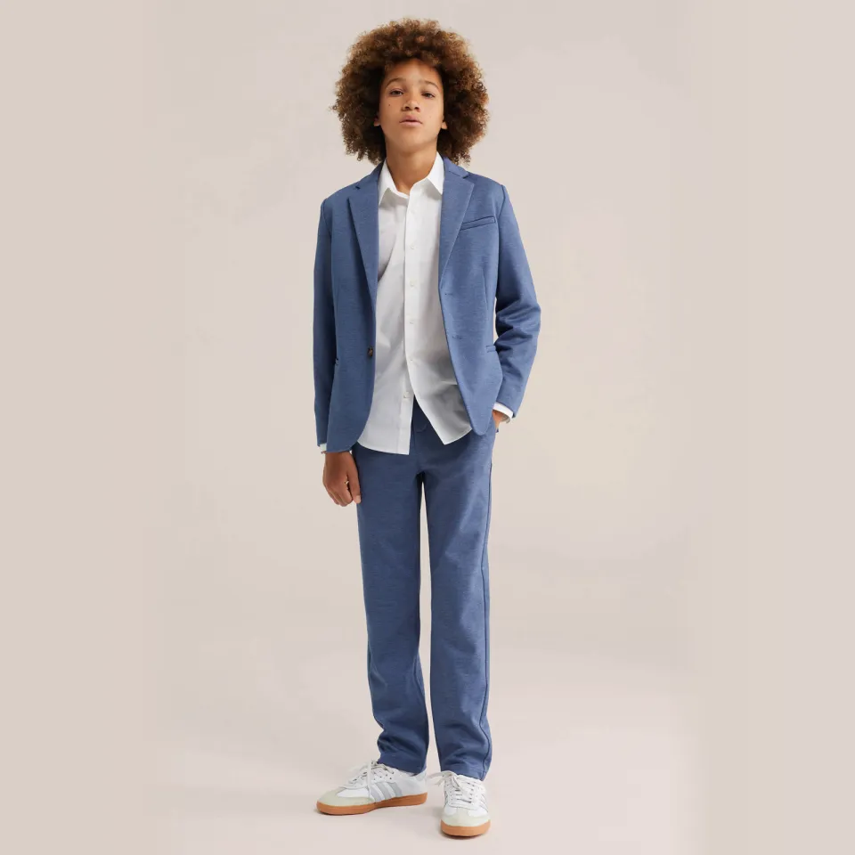 WE Fashion tapered casual broek blauw
