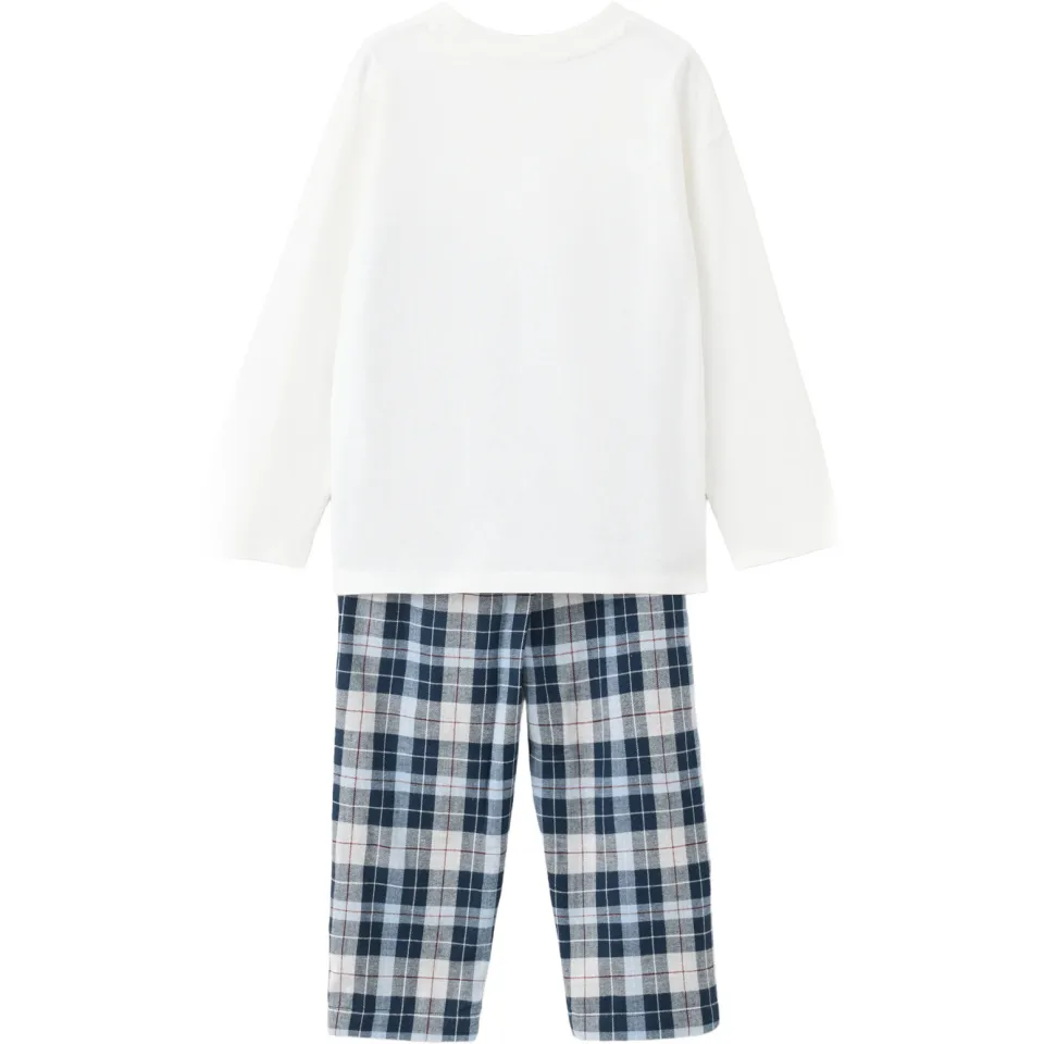 Mango Kids geruite pyjama donkerblauw, foto 2