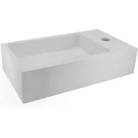 Wiesbaden Fontein Wiesbaden Solid Surface 40x22x10 cm (Rechts) Wit