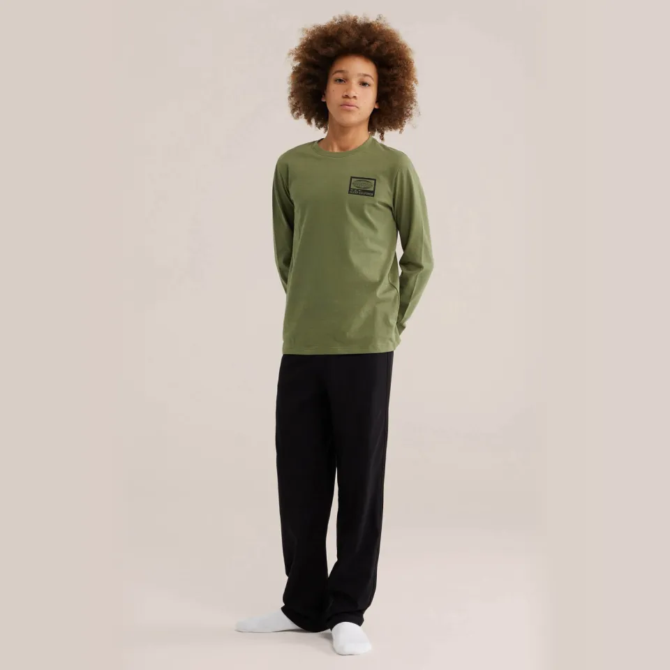 WE Fashion geruite pyjama olijfgroen zwart, foto 4