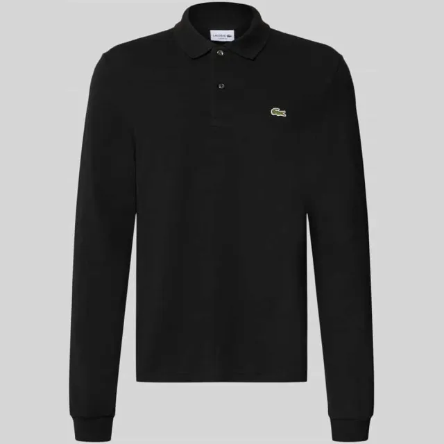 Lacoste regular fit poloshirt van puur katoen zwart, foto 2