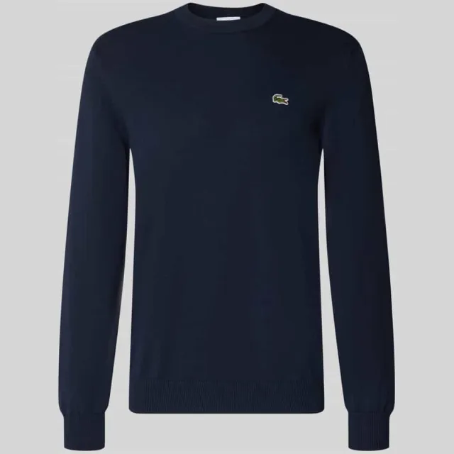 Lacoste pullover fijn gebreid donkerblauw, foto 2