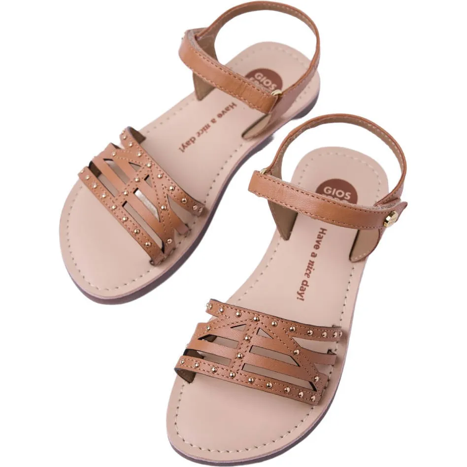 Gioseppo leren sandalen cognac, foto 2