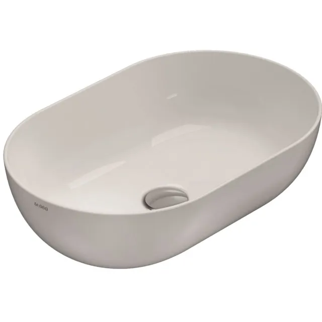 Luca Waskom Luca Sanitair Blobo 54x37x16 cm Opzet Wastafel Luca Sanitair Wit