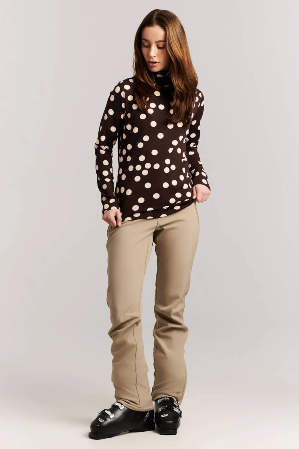 Protest PRTRuthie sweater met stippen - bruin/ecru, foto 4