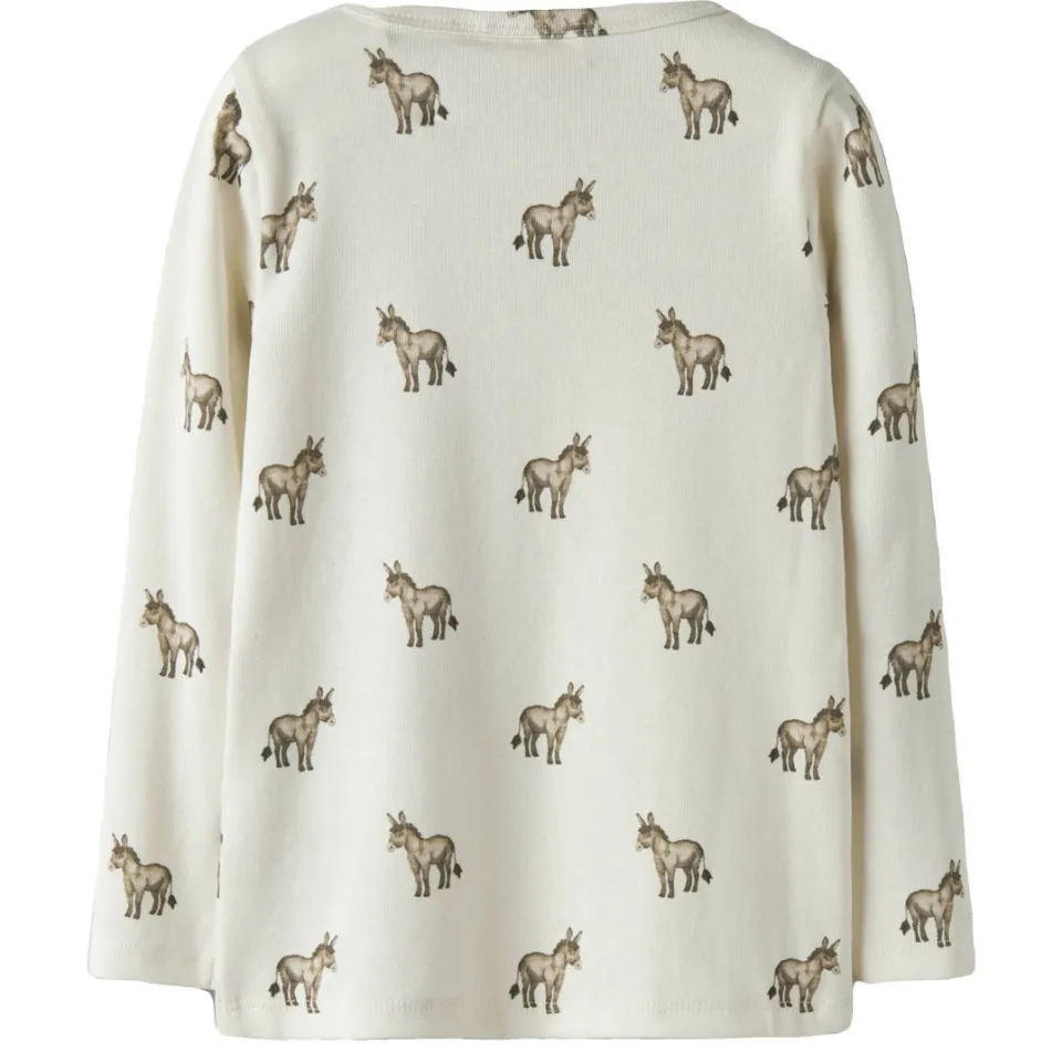 Lil' Atelier MINI longsleeve beige met all-over print, foto 2
