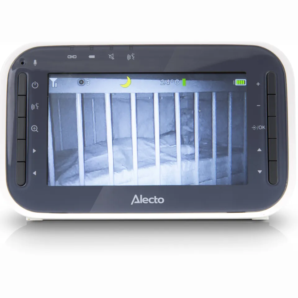 Alecto DVM200M + DVM200C Babyfoon met camera en 4.3' kleurenscherm + Extra camera wit/grijs, foto 4