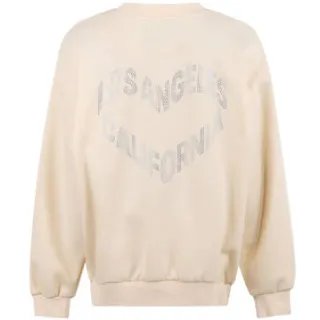 Shoeby sweater met glitters en backprint - ecru, foto 4