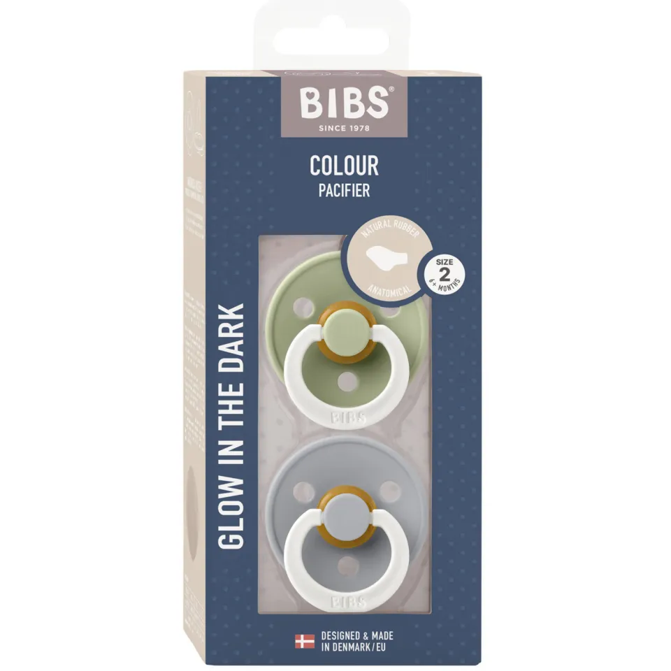 Bibs Colour Glow in the dark anatomische fopspeen sage/cloud, foto 4