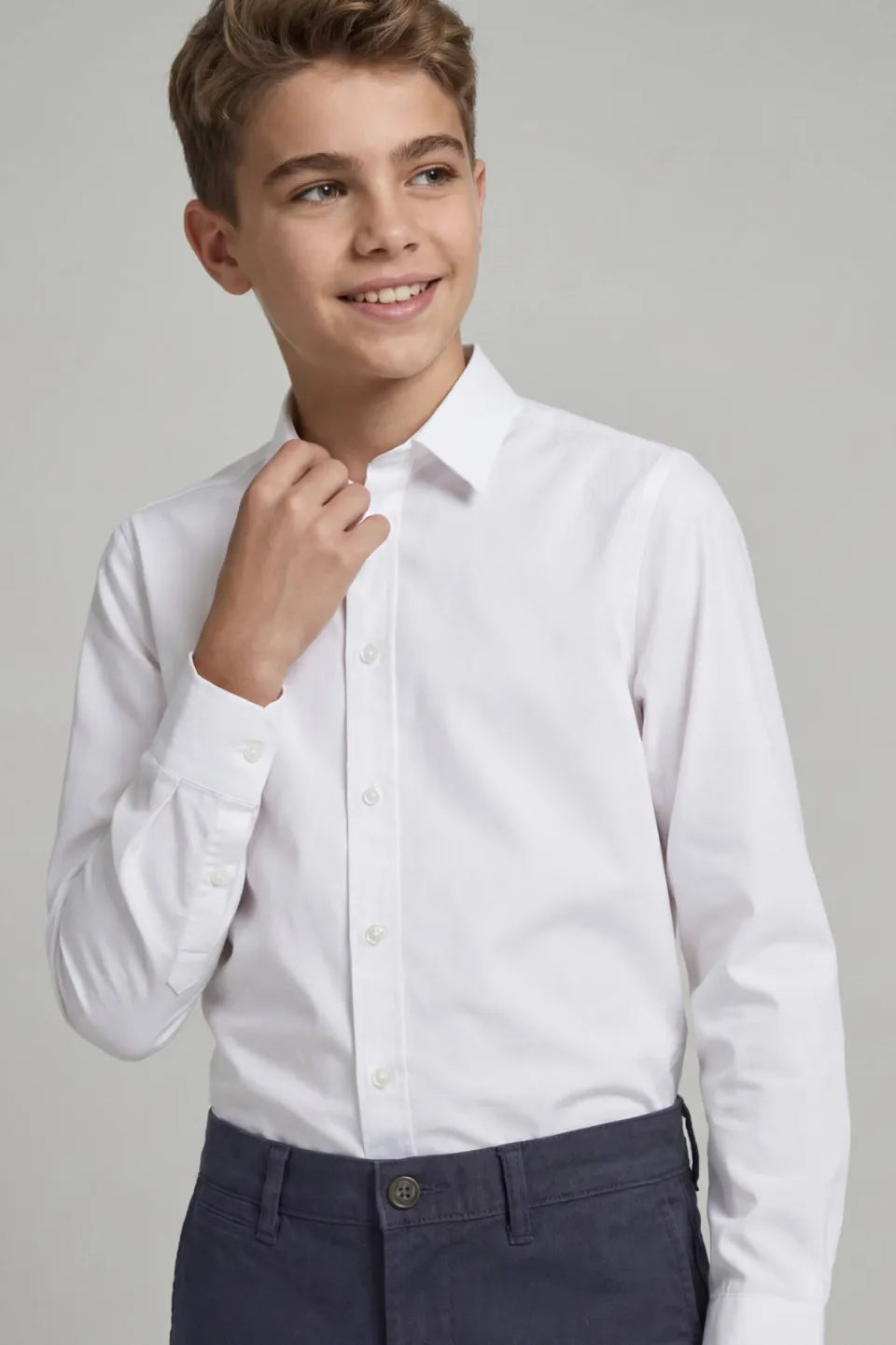 JJ Rebel JUNIOR casual overhemd - wit, foto 4