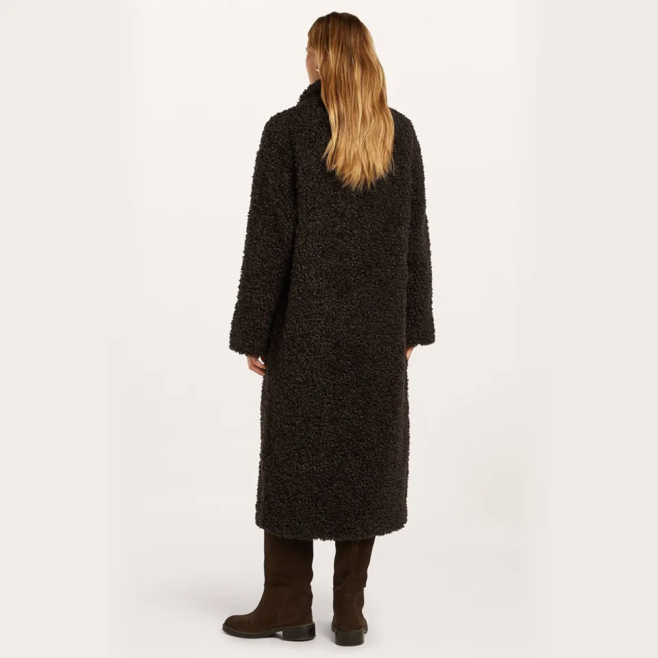 Beaumont winter faux fur jas - donkerbruin, foto 4