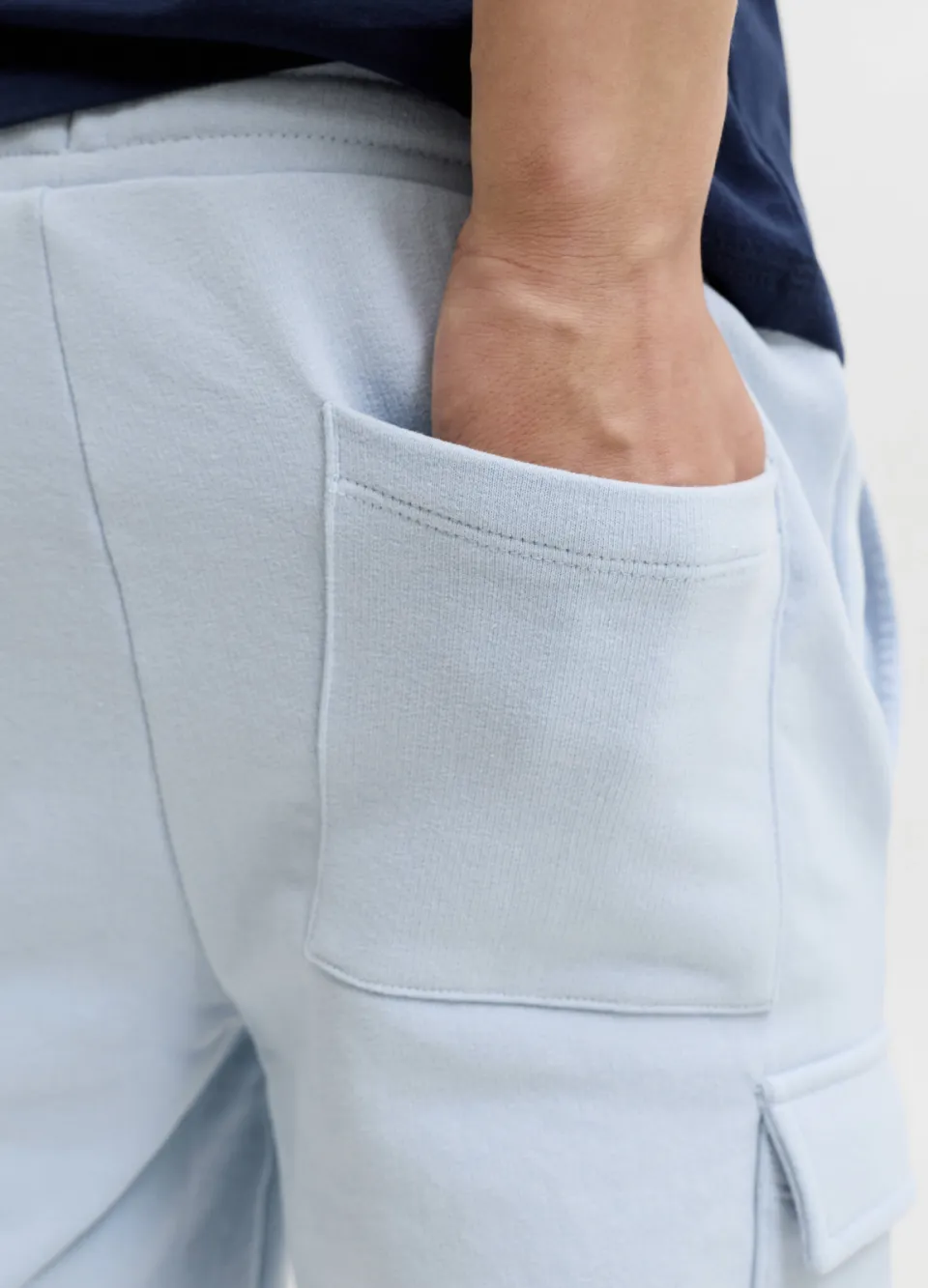 Jack & Jones sweatshort lichtblauw met print, foto 6