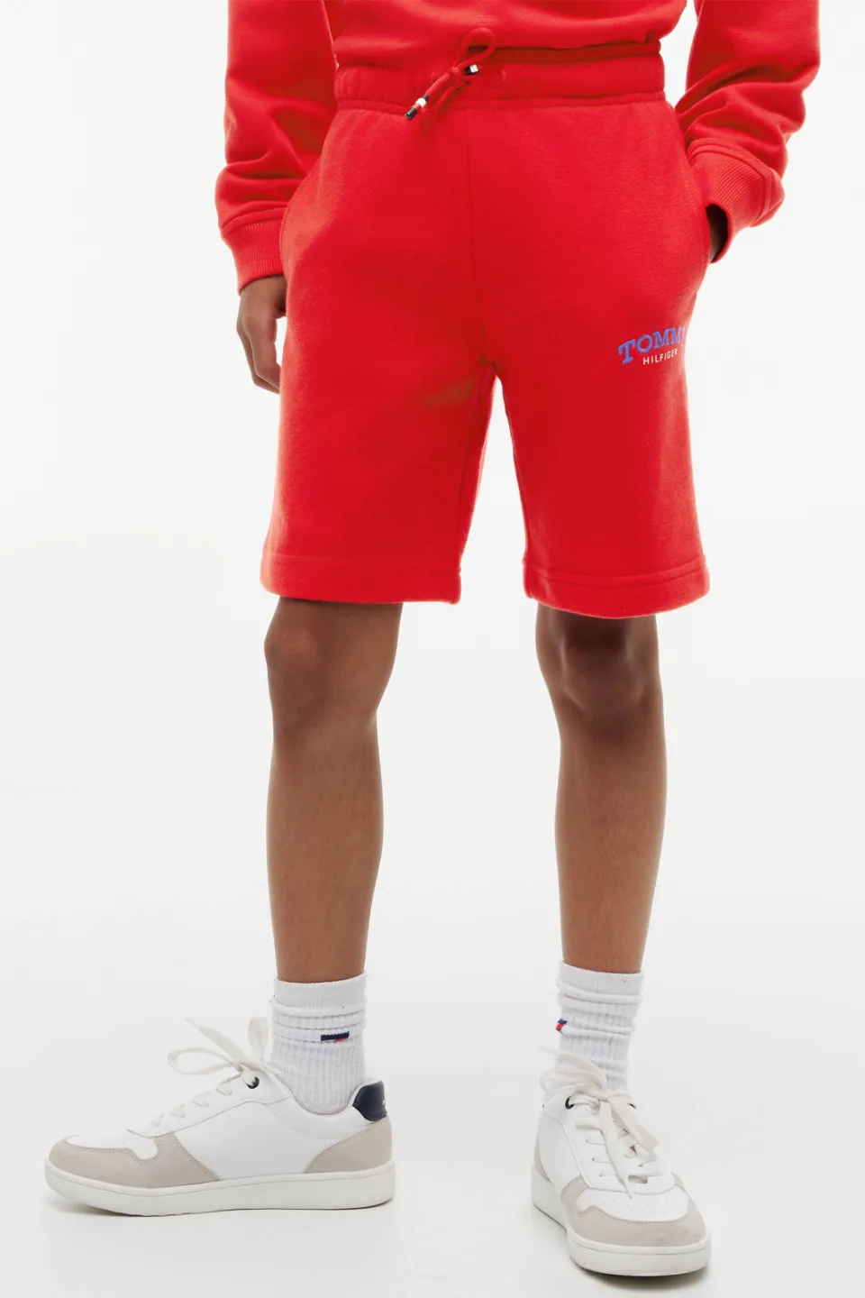 Tommy Hilfiger sweatshort rood, foto 4