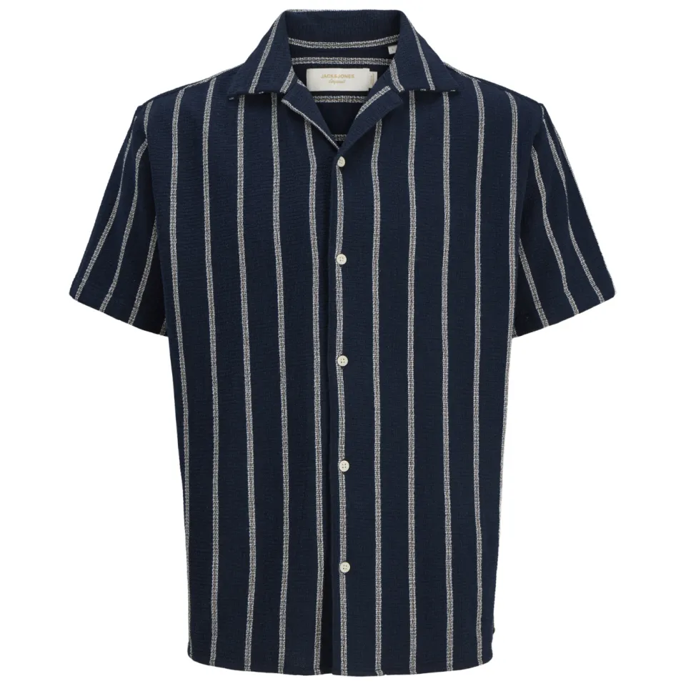Jack & Jones JUNIOR relaxed casual overhemd donkerblauw donkerblauw/wit, foto 2
