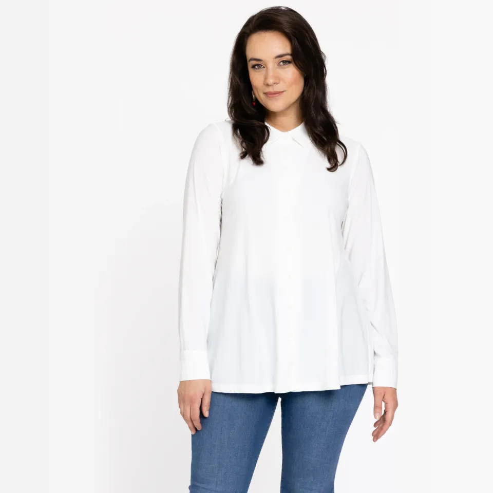 Yoek blouse kort A-lijn wit, foto 2