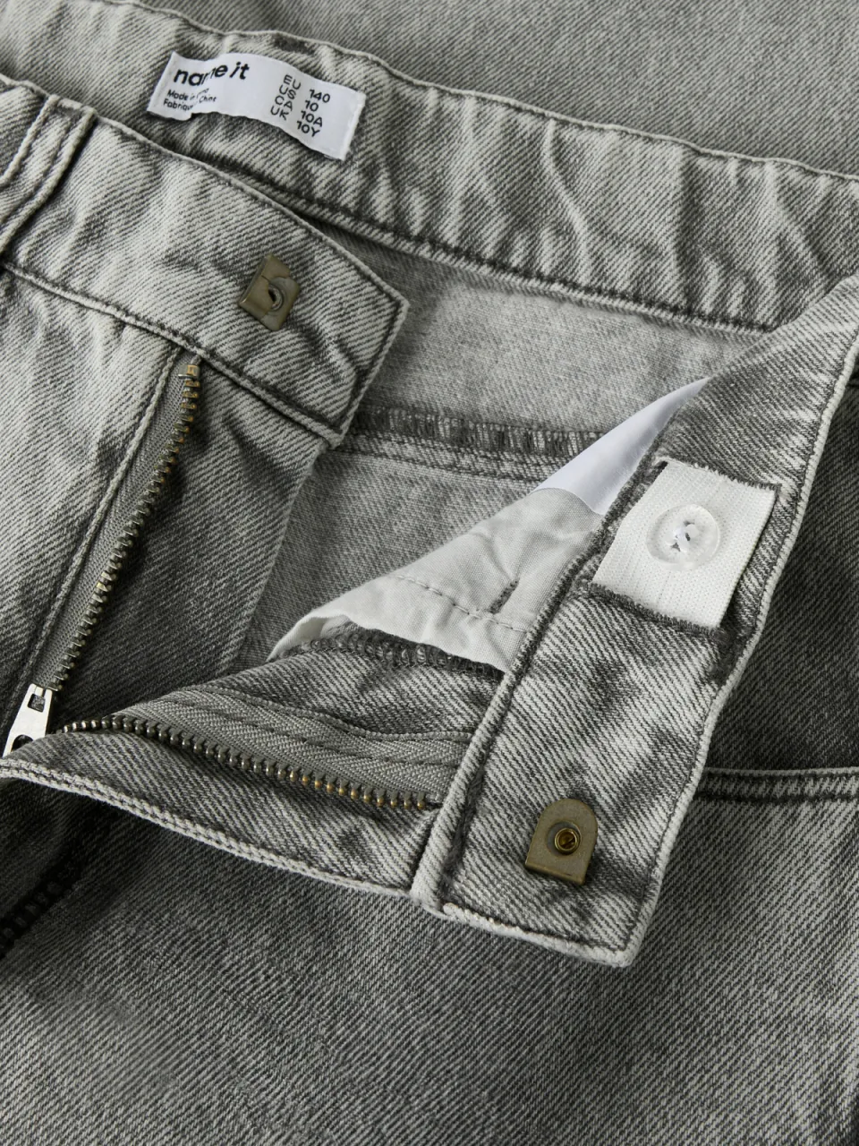 NAME IT KIDS NKFBELLA SKATER loose fit jeans light grey denim, foto 2