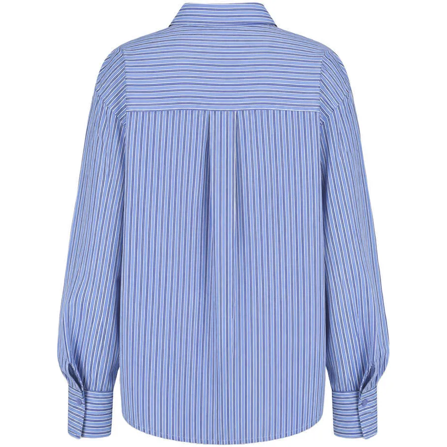 Harper & Yve Ted-ls gestreepte blouse blauw, foto 3