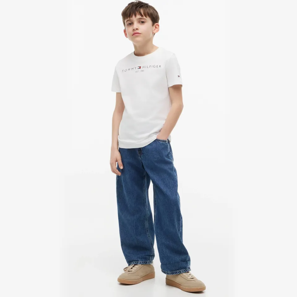 Tommy Hilfiger t-shirt met logo wit ronde hals