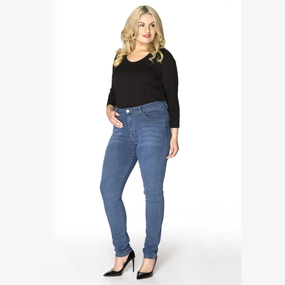 Yoek high waist shaping skinny jeans light denim, foto 2
