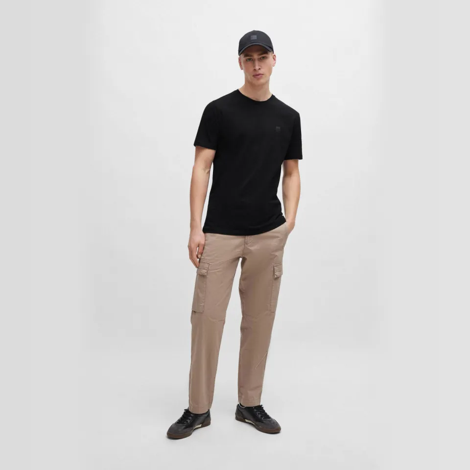 Boss regular T-shirt zwart