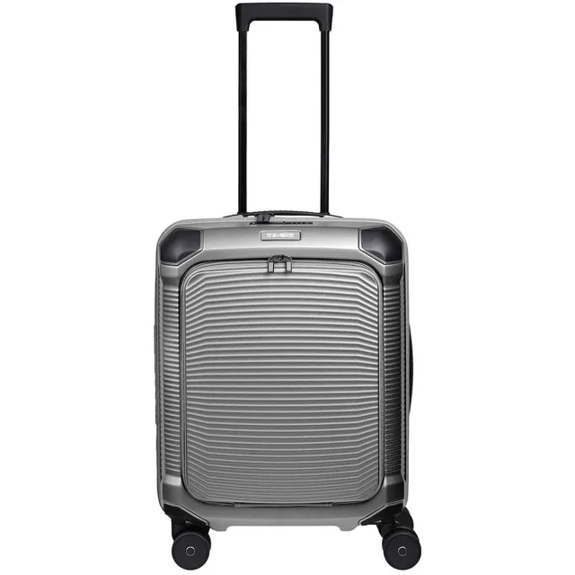 Travelite Millennium Frontpocket trolley 55 cm zilverkleurig
