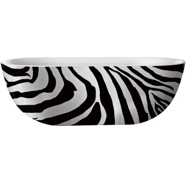 Best Design Zebra vrijstaand bad acryl bicolor zwart wit