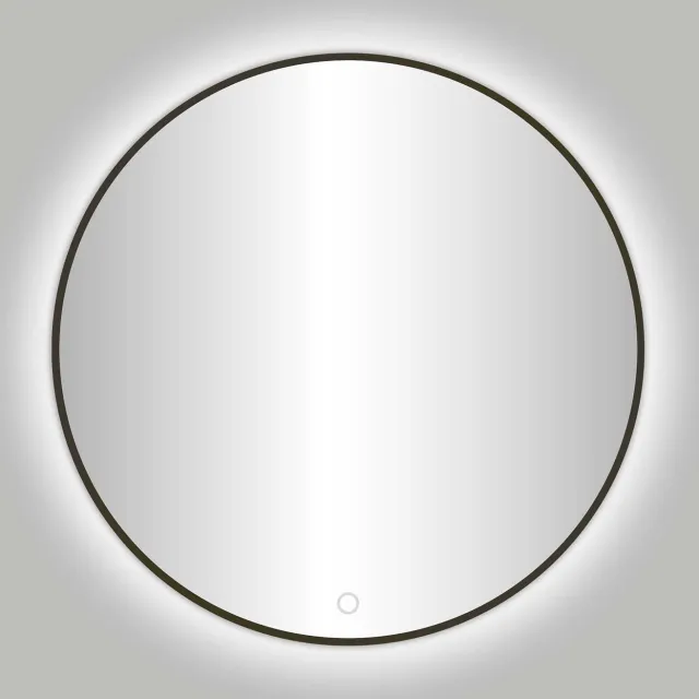Badkamerspiegel Best Design Venetie LED Verlichting 60x60 cm Rond Gunmetal