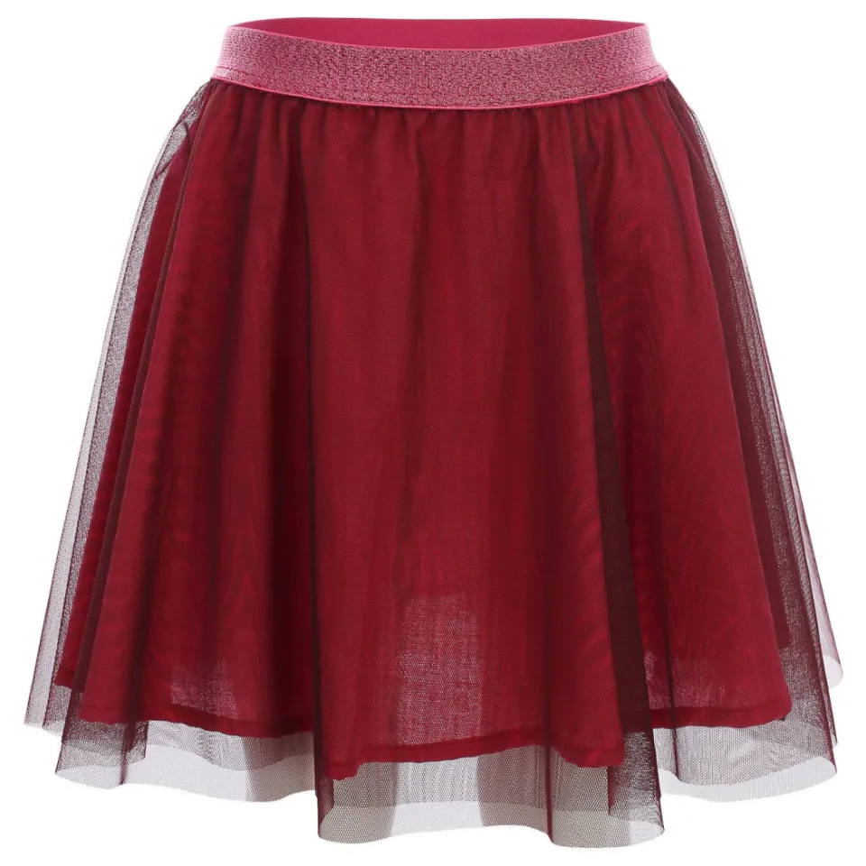LOOXS little korte tule rok donkerrood, foto 2