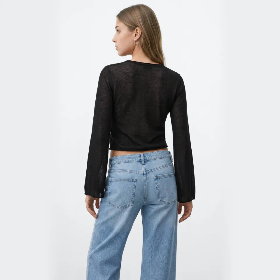 Mango TEEN gebreide top zwart, foto 4