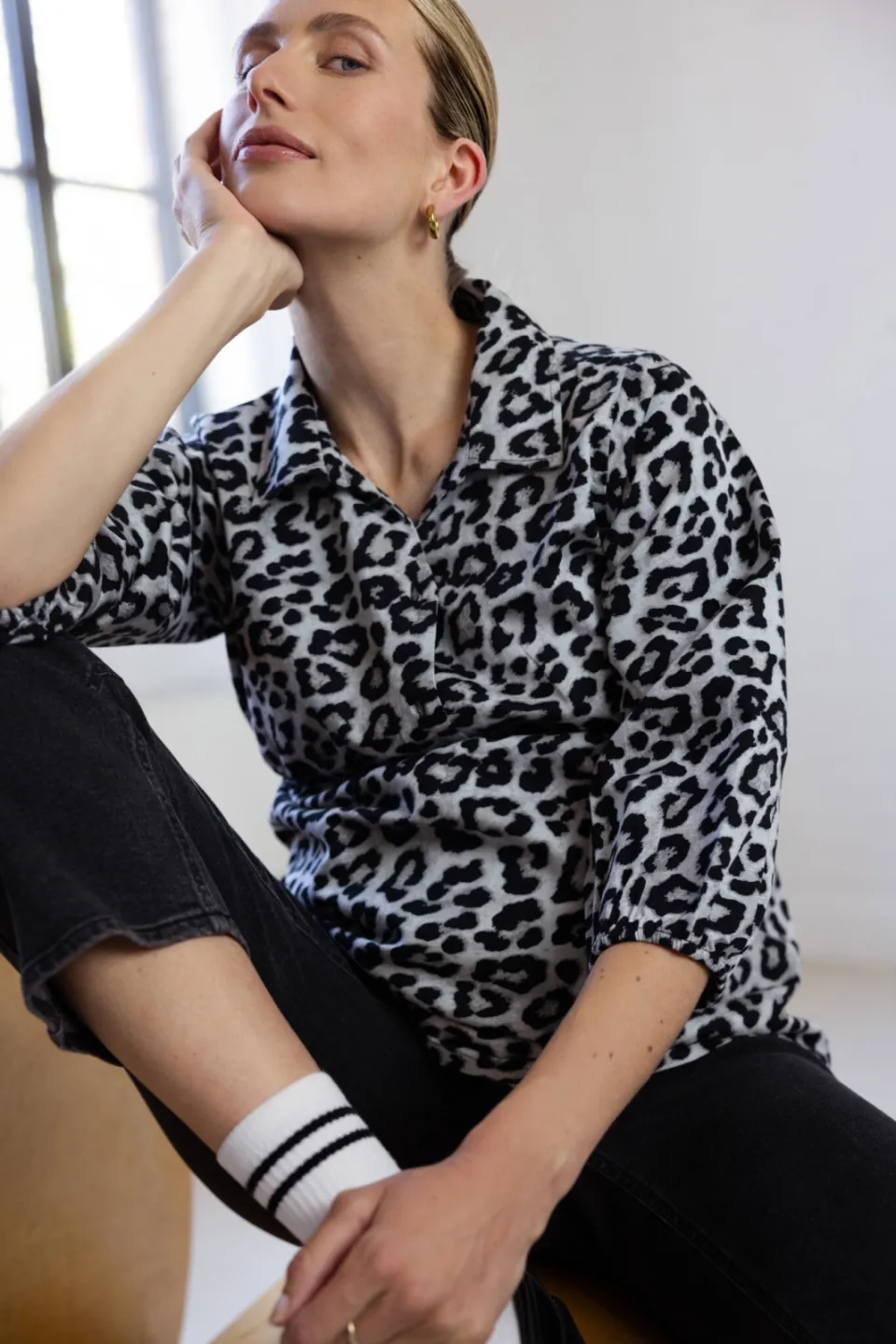 Noppies maternity blousetop panterprint grijs, foto 6