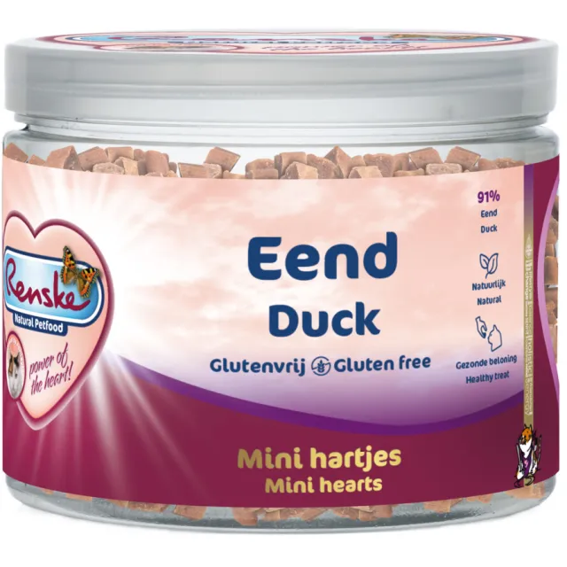 Renske Kattensnack Gezonde Beloning Hartjes Eend 100 gr