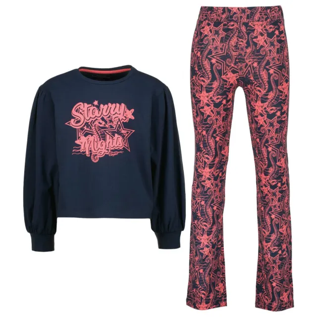 Vingino pyjama met print donkerblauw/roze Donkerblauw / roze