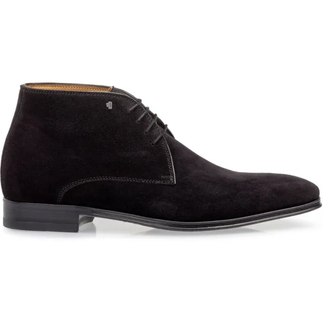 Floris Van Bommel Raffa 05.03 suède enkelboots zwart