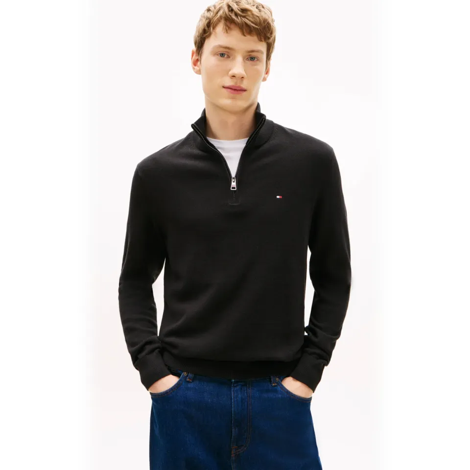 Tommy Hilfiger gebreide trui met kasjmier - zwart, foto 4