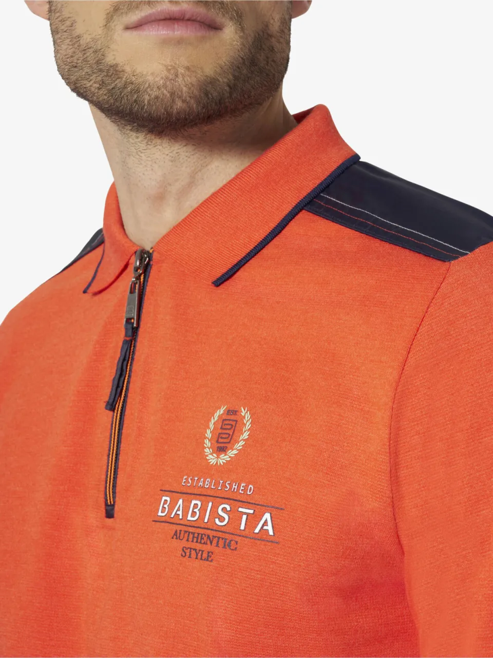 Babista regular fit polo Plus Size met print - koraalrood, foto 6