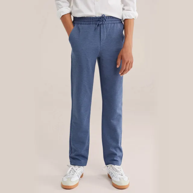 WE Fashion tapered casual broek blauw, foto 2