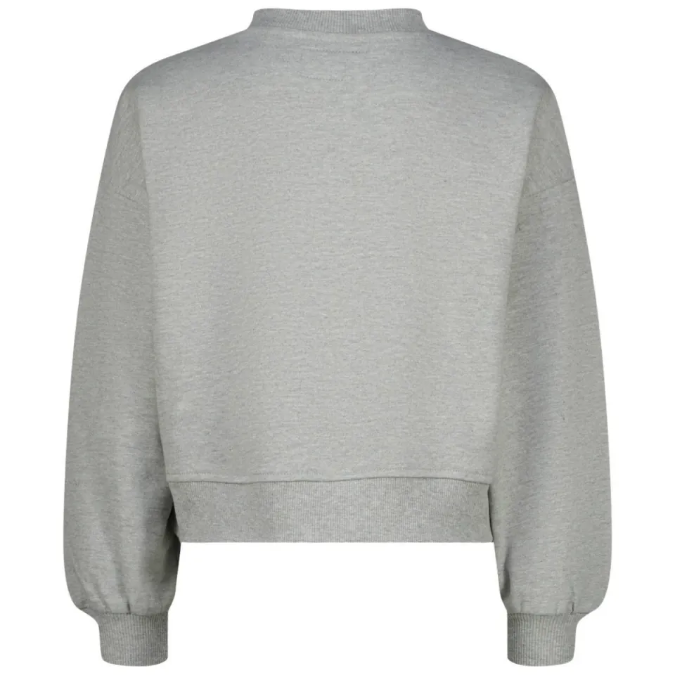 Raizzed boxy sweater met tekst - grijs, foto 4