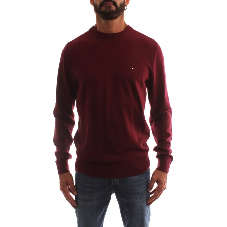 Tommy Hilfiger Heren Truien & Vesten Pima Org Ctn Cashmere Crew Neck - Bordeaux