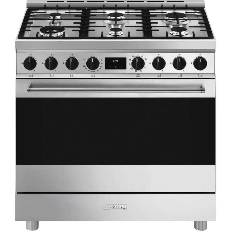 Smeg B91GMXNLK2 gasfornuis RVS, foto 2