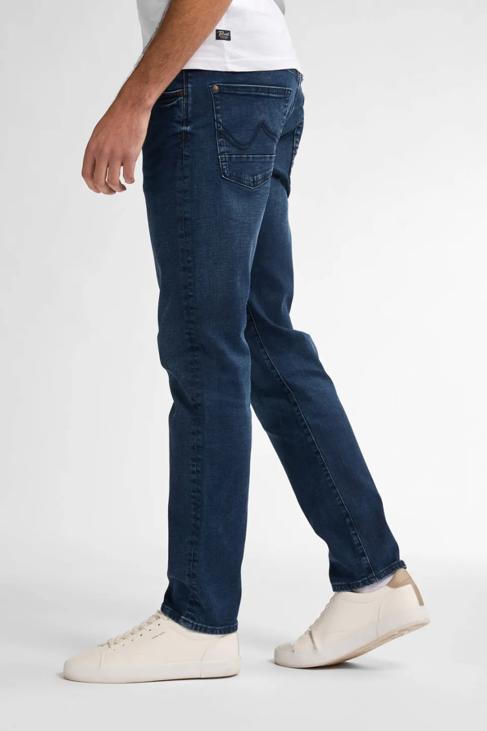 Petrol Industries slim fit jeans SEAHAM met riem cloudy sky donker gecoat, foto 6