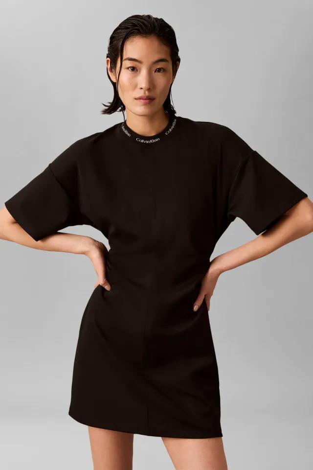 Calvin Klein Jeans mini jurk zwart zwart / wit