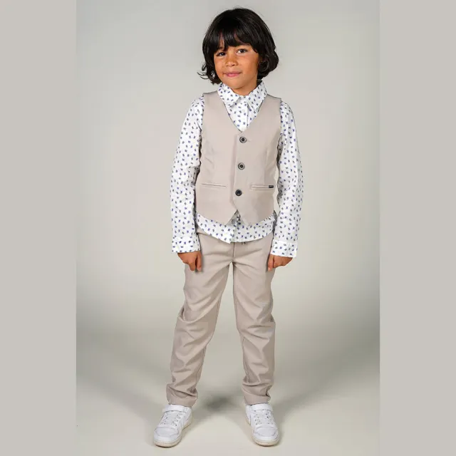 Le Chic Garcon gilet grijs