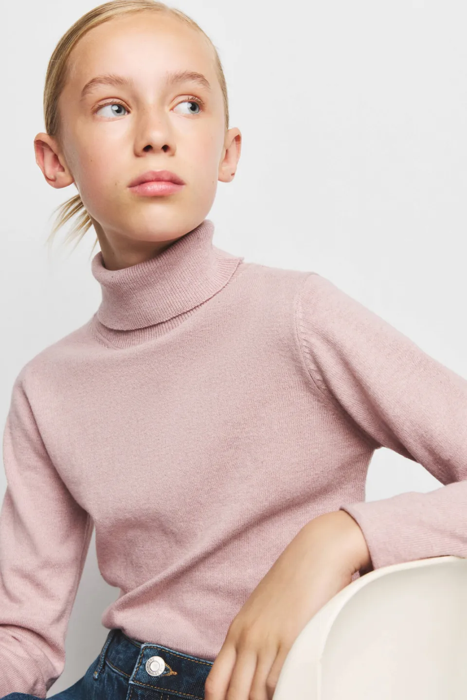 Mango Kids katoenen coltrui - lichtroze, foto 6
